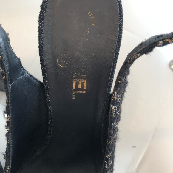 CHANEL Cap Toe Tweed Platform Slingback - Picture 9 of 13